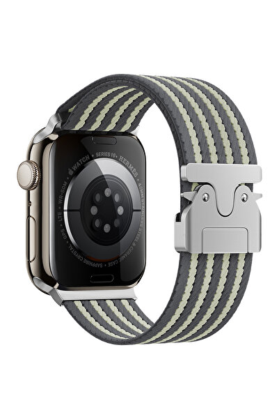 Subutu Watch 10 46mm Sbt Krd-133 Nylon Fabric Mesh Braided Strap - Gray