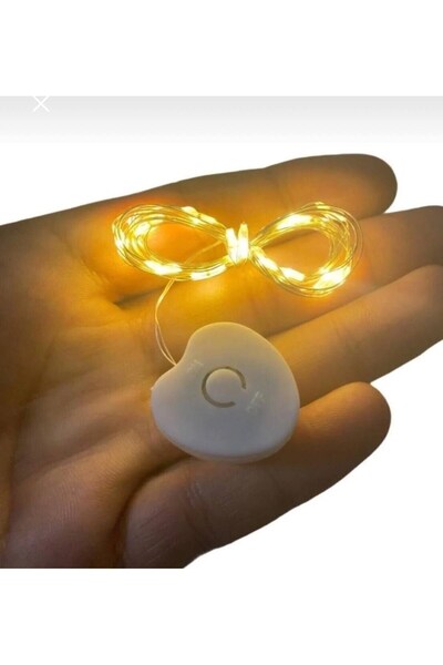 mykhediyevesanatatölyesi 1 Metre Peri Led Mini Güç Kutulu Dekoratif led Pille...