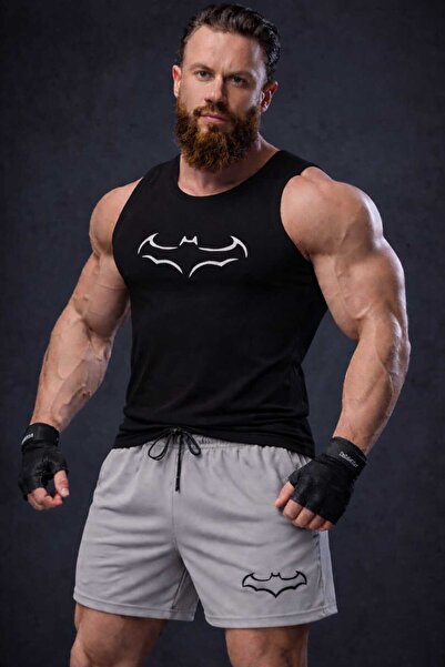 TREND ALİSSE طقم رياضي رجالي مكون من قطعتين باللون الرمادي والأسود