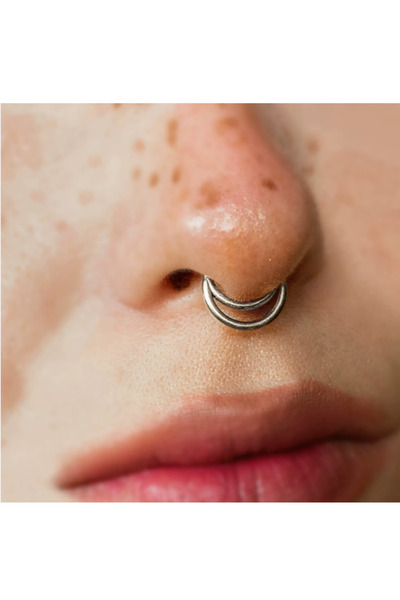 TakıLabirenti Klipsli Halka Septum-Küpe-Daith-Helix-Tragus -hediye
