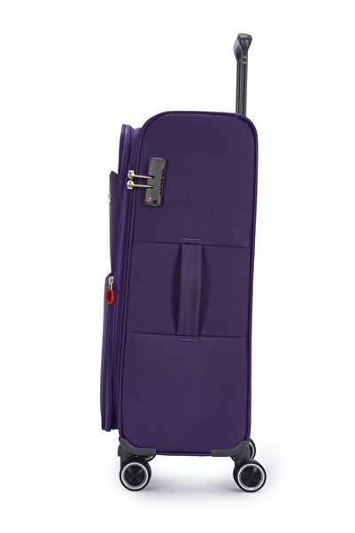 Pierre Cardin Orta Boy Klasik Mor Valiz - Dayanıklı Gövde Tekerlekli Unisex S...