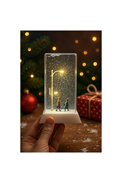 AyrStore Sokak Lambalı Kar Küresi Minyatür Dekoratif Romantik Sevgililer Tasa...