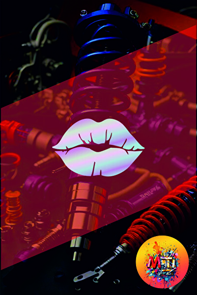 sticker Plaka Öpücük Araba Motosiklet Cam Etiketi Suya Güneşe Dayanıklı 4x2,5cm