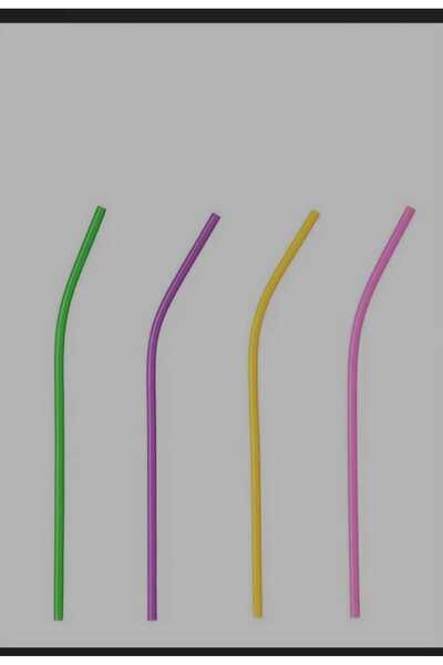OEM Reusable Colored Plastic Straws 5x210mm - 50pcs