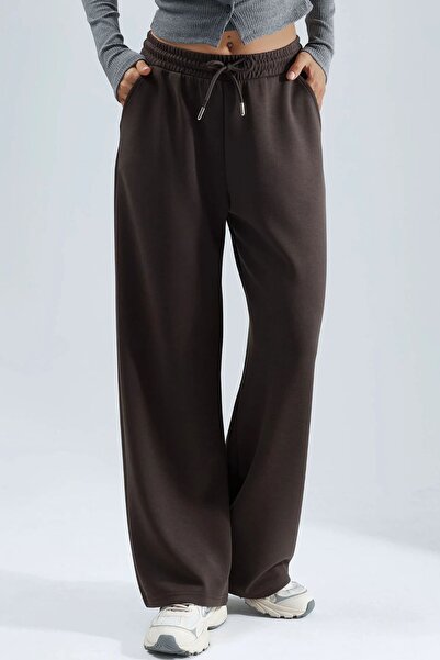 Hiccup بنطلون BUSEM مودال واسع الساقين بخصر متوسط