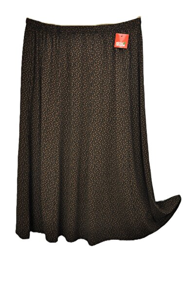 elma abone Plus Size Pigment Combed Cotton Elastic Mother's Skirt