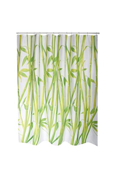 OEM Perdea de duș verde cu model de bambus