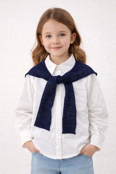 Lolliboomkids Cămașă de design pentru fete Tricotaj Cardigan Detaliu cu șiret...