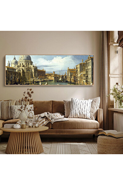 Tuba Decor Tek Parça Gerçek Ahşap Yatay Panorama Çerçeveli Tablo renkli tablo