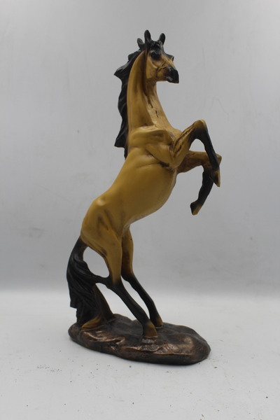 PRENSES DEKOR sarı şahlanan at biblo