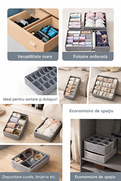 OEM Set separatoare pentru sertare – set 4 organizatoare pliabile