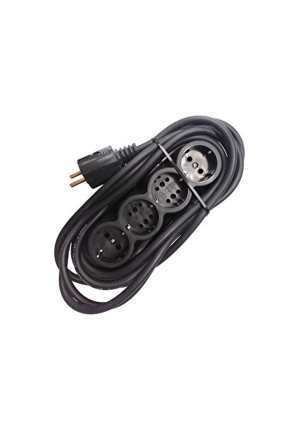 ALIEN Rubberized bakelite extension cord 4-way 5m 3×1.5mm2 black