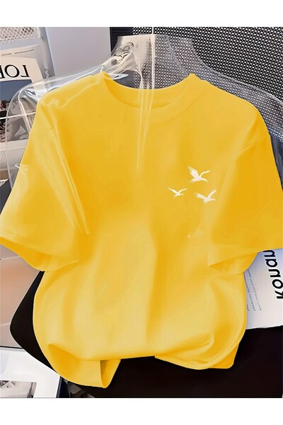 H&GHAMLEGİYİM Bird Graphic T-Shirt