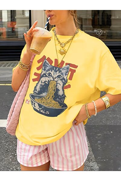 oneagılyazı Tricou Cute Cat 5 pentru un look cool și casual de vară Cumpără 5...