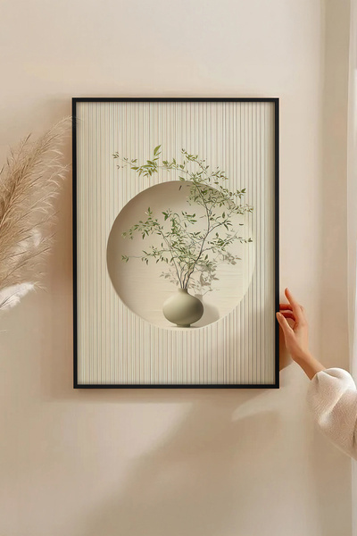 Cadran Tek Parça Oturma Odası Salon Mutfak Çerçeve Görünümlü Mdf Tablo