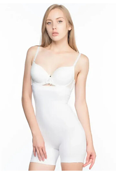 TOSKI Corset cu Talie Înaltă și Fără Cusături, Alb