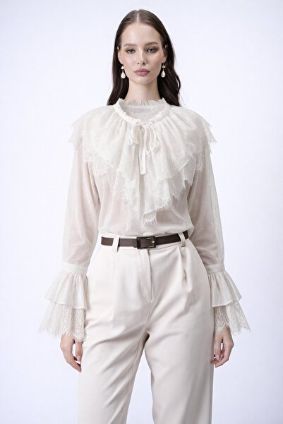 VAGGON Lace French Blouse
