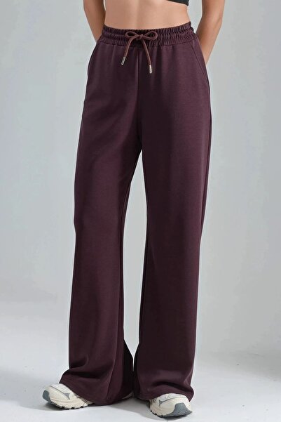 Hiccup بنطلون BUSEM مودال واسع الساقين بخصر متوسط