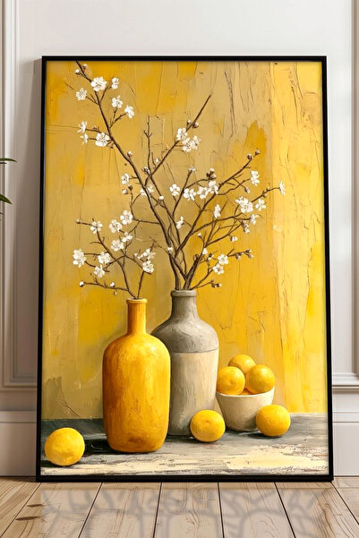 Cadran Tek Parça Oturma Odası Salon Mutfak Çerçeve Görünümlü Mdf Tablo