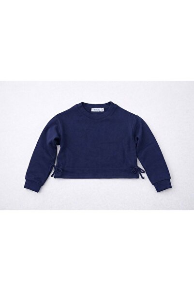 Lolliboomkids Hanorac scurt pentru fete, cu detaliu de șireturi în talie, cul...