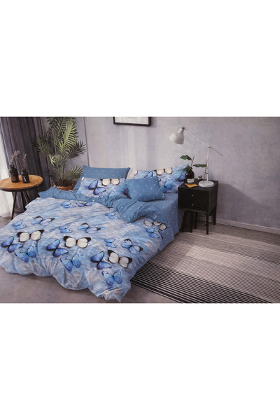 Casa Pucioasa Finet Bed Linen 6 Pieces, Fitted Sheet, Double Bed Set, Water B...