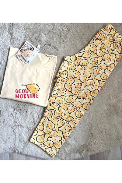 Pijamoni Milan önü baskılı pijama takımı