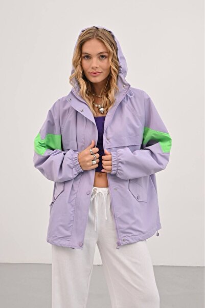 KUN SPORTSWEAR ΒΙΝΤΑΤΖ ΑΔΙΑΒΡΟΧΟΝΙΣΤΙΚΟ ΥΠΕΡΜΕΓΕΘΕΣ ΜΕ ΣΧΕΔΙΑΣΜΟ ΧΡΩΜΑΤΙΚΩΝ Μ...