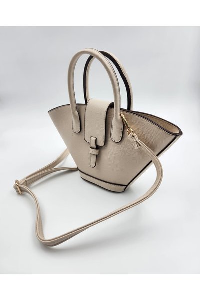 TUESFA Women's Beige Hand and Shoulder Bag - Casual & Stylish Use - Handbag with Adjustable Strap