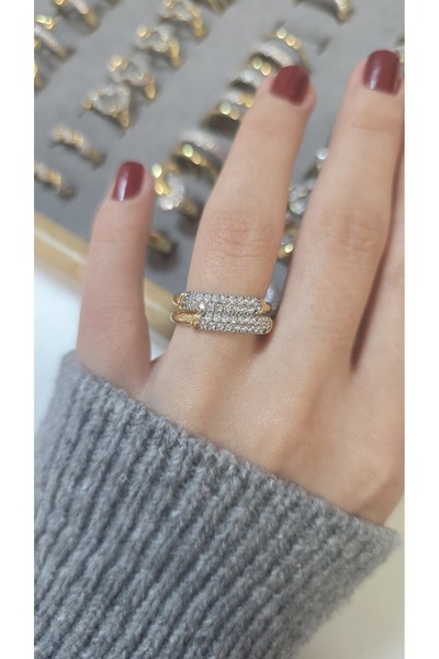 ARTEMİSİA خاتم نسائي بتصميم فاخر ومضيء بلونين قابل للتعديل بدون رقم