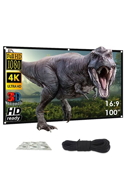 Linomag Ecran de proiecție antireflexie ®, 100”, 16:9, 4K HD, față/spate, pli...