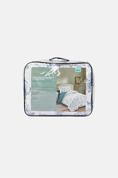 Catherine Malandrino 2 Pieces All Seson Comforter Sheet Set, White