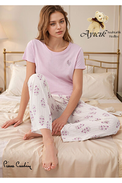 Pierre Cardin Γυναικείο σετ πιτζάμες Βαμβάκι και Μοντάλ τεμαχίων με κοντό μαν...