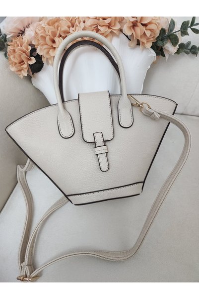 TUESFA Women's Beige Hand and Shoulder Bag - Casual & Stylish Use - Handbag with Adjustable Strap