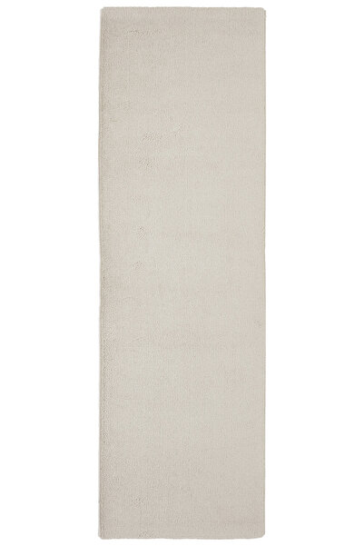 Cool Halı Puffy Bej Düz Renk Yumuşak Kalın Dokuma Uzun Kesme Giriş Antre Kori...