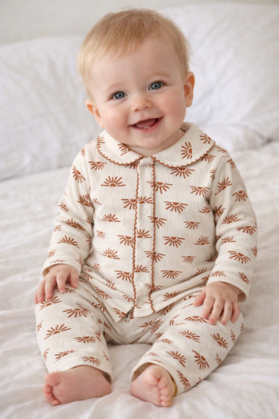 SANTRALBEBE طقم أزرار أمامية موسمي للأطفال