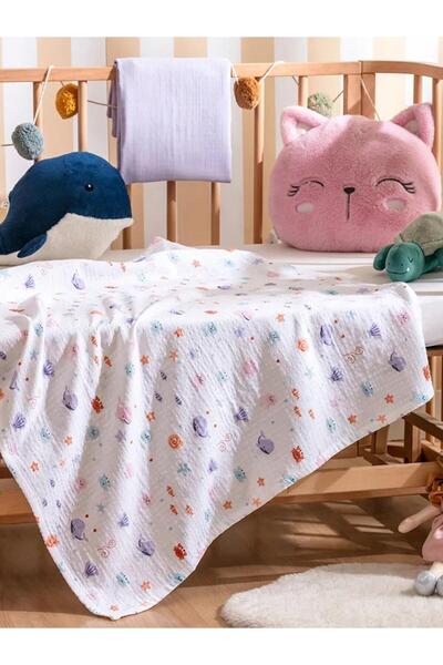 LC Waikiki غطاء موسلين للأطفال الأولاد مختلط 2 قطعة 85x85 سم (S6)