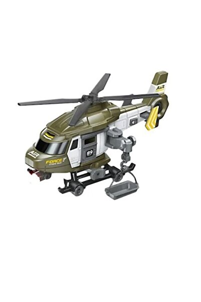 Istoys Elicopter militar 29 cm cu sunete, lumini și targă, verde