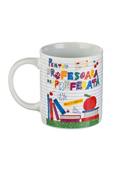 OEM White Porcelain Mug with Message "For My Favorite Teacher", 8 x 9.5 cm, 3...