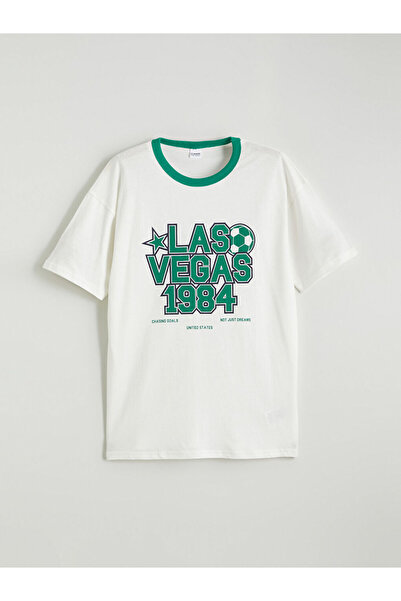 LC Waikiki Tricou cu imprimeu Sparkly Choices pentru băieți de la Shining Store