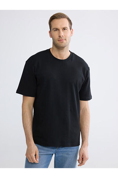 LC Waikiki Sparkling Choices from Shining Store Men's T-Shirt with Oval Collar