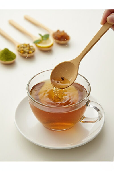 Home Set of 6 Boxwood Teaspoons, Coffee Spoons - Spice Spoons