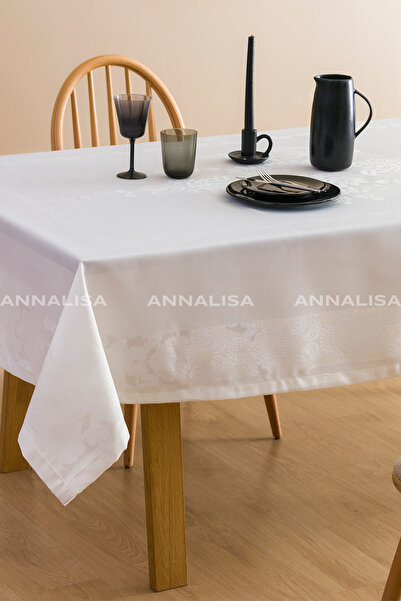 Annalisa Αδιάβροχο τραπεζομάντιλο Jumbo σε κρέμα