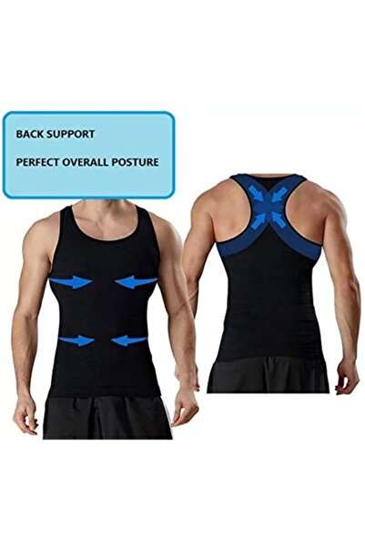 VEYA Men's compression slimming and toning waist trainer for concealing gynec...