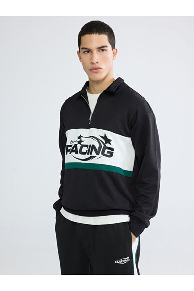 LC Waikiki Блестяща селекция от Shining Store Мъжка блуза с принт на яката