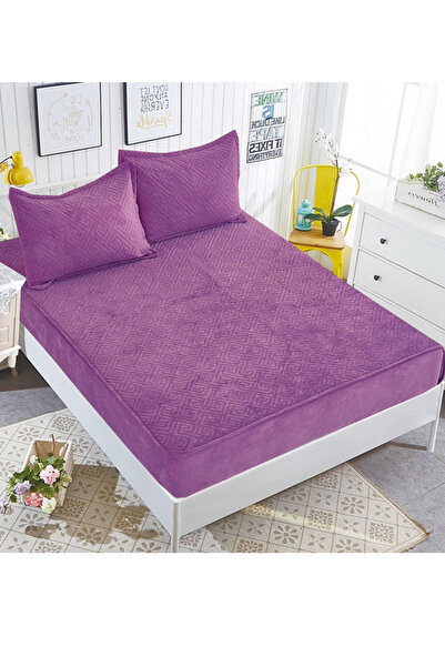 FT Velvet cover/topper with elastic + 2 pillowcases TOP03 Super Elegant Pucio...