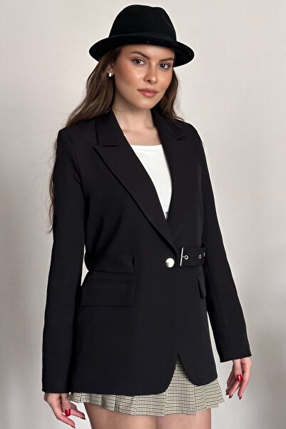 moda armanc Women's Blazer Jacket with Belt, Stylish Model – Single Button, C...