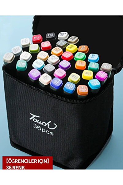 Mutluanlar Hediyelik 36 Renkli Çift Uçlu Kalın/ince Uçlu Keçeli Marker Seti -...