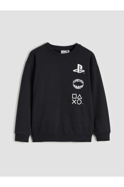LC Waikiki Sweatshirt pentru băieți cu imprimeu Playstation, Colecția Shining...