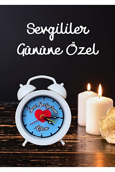 Home Sevgililer Gününe Özel Hediyelik Alarm Çalar Masa Saati