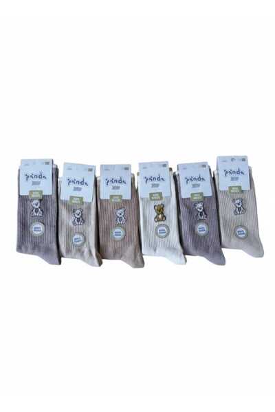 Panda Natural Cotton 6-Pack Children's Socks